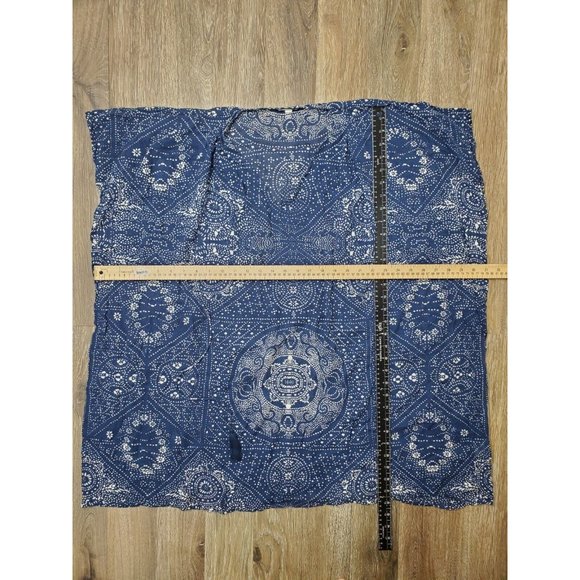 Garnet Hill Women's S Tunic Blue Floral Flowy Oversized V-Neck Sleeveless Sheer - Picture 6 of 12